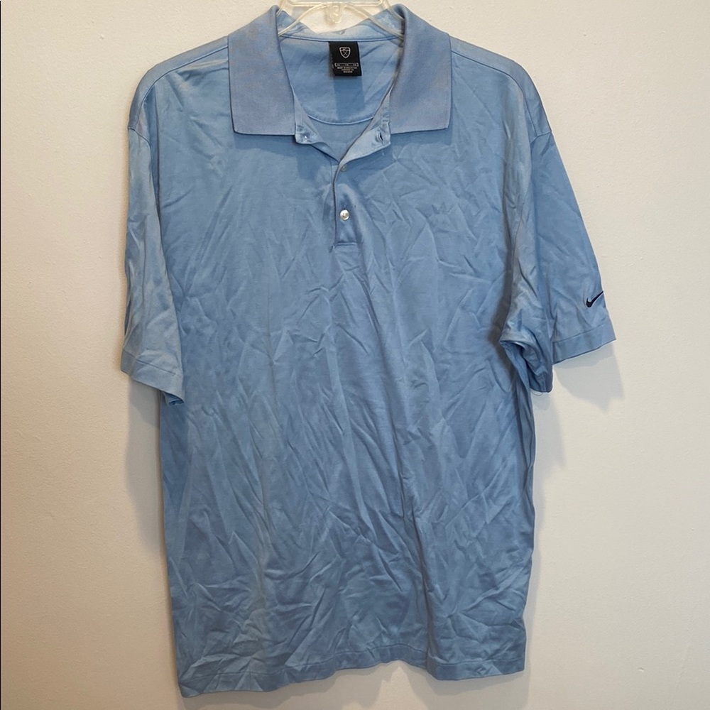 Nike Light Blue Polo Shirt men XL